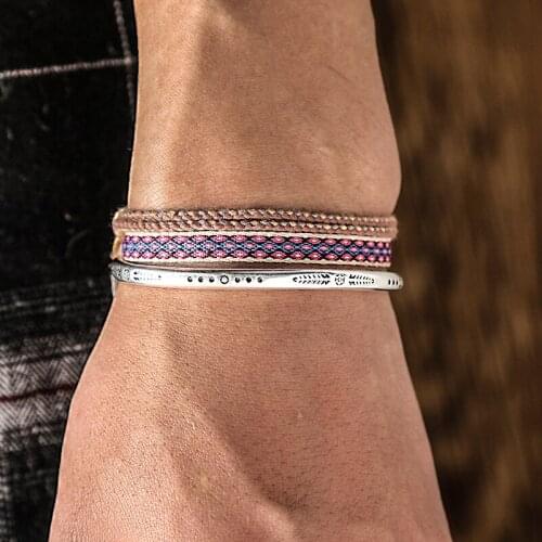 Tibetan Buddhism Lucky Tassel Knot Rope Bracelet & Bangle 925 Silver Plated Charm European Bracelet For Best Friend Jewelry Gift