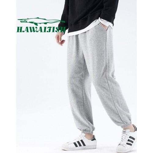 Spring and autumn casual sports trousers mens leggings pants mens cotton running pants loose harem pants