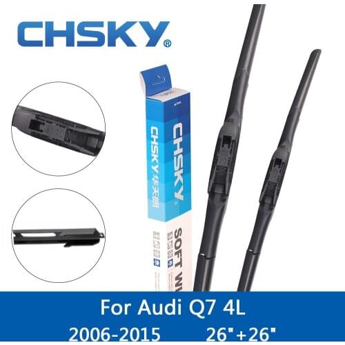 CHSKY Car Windshield Wiper Blade For Audi Q7 4L & 4M 2006 2007 2008 2009 2010 2011 2012 2013 2014 Fit Pinch Tab&Push Button Arms