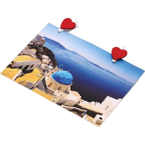 20PCS Heart Shape Wood Clips Office Decoration Supplies Heart Mini Wood Clothespin Clips