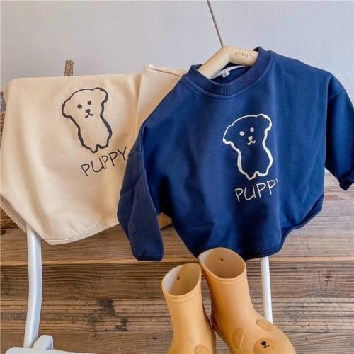 9006 Children Hoodies Autumn Clothes New 2021 Korean Cartoon Sweatershirt Girls' Bottoming Shirt 1-7Year Boys Hoodies Pullover