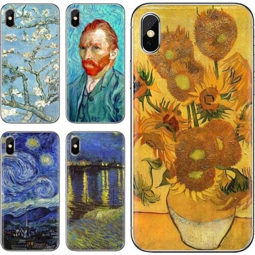 For Xiaomi poco X3 nfc F2 Pro M3 Mi 5X 6X Max Mix 1 2 2S 3 Mi5 Mi6 Mi3 Mi4 Gogh-Art-C-Painting-classic-Vintage-Van Housing