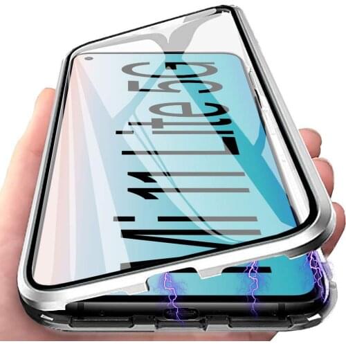 Magnetic Alumium Alloy Metal Case For Xiaomi Mi 11 Lite 11i 11 Pro 11 Ultra Cover Double Sided Tempered Glass Coque For Mi 11