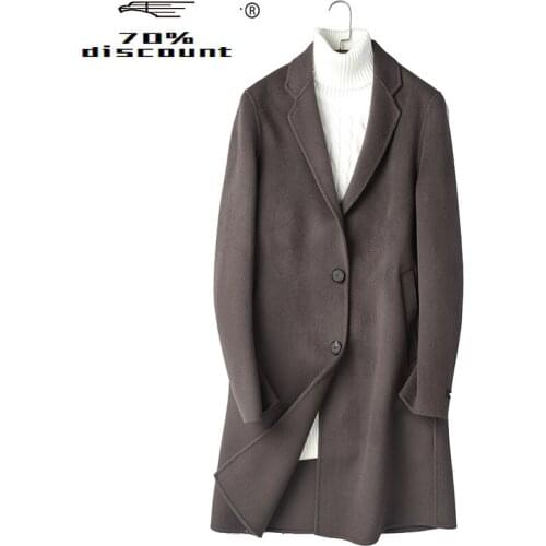 Autumn Winter Coat Men 200% Wool Jacket Double-sided Woolen Coats Mens Jacket and Coat Abrigo Hombre P-S8282Z ZL860