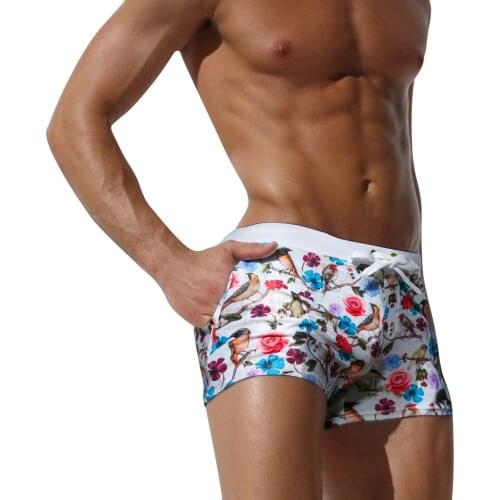 European and American Mens Swimsuit double Pocket Swimsuit Fashion Beach Swimsuit