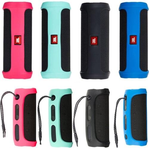 New Silicone Sling Cover Case For JBL Flip 4 Flip4 Travel Portable Soft Protective Cover for jbl flip4 flip 4 Bluetooth Speaker