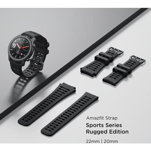 Original Amazfit Leather Silicone Leather Flouororubber Strap 20mm/22mm Original Accessories for Smartwatch