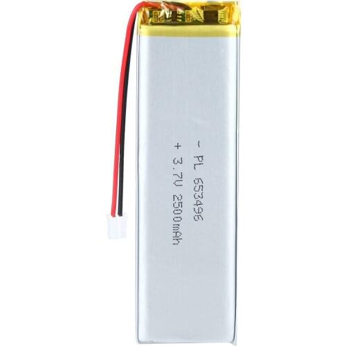 YDL 3.7V 1800mAh 653496 Rechargeable Lipo Battery with JST Connector