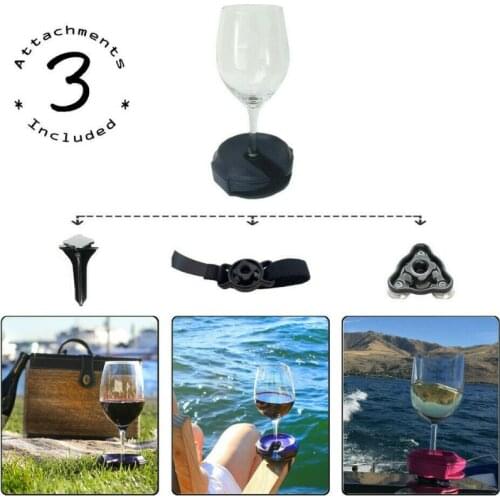 Portable Outdoor Wine Glass Holder Accessories Champagne Picnic for Boat Bathtubs Chair Armrest Multi-Purpose Wine Glass Holder