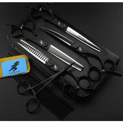 Freelander High Quality Professional Pet Grooming Scissors 7 Inch,Scissors Set For Dog Grooming,Dog Grooming Shears,Makas