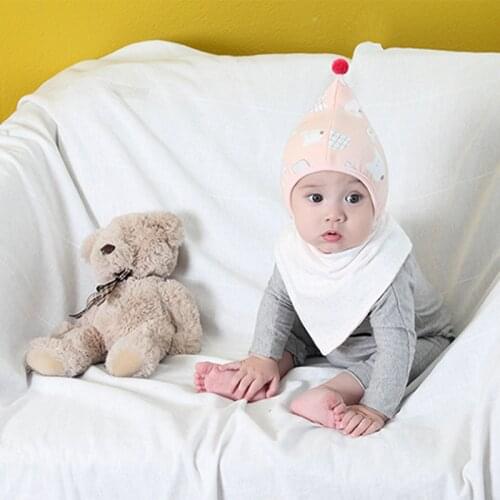 Spring Cotton Baby Beanie Hats Cartoon Print Newborn Hat Autumn Toddler Infant Cap For Girls Boys Photo Props