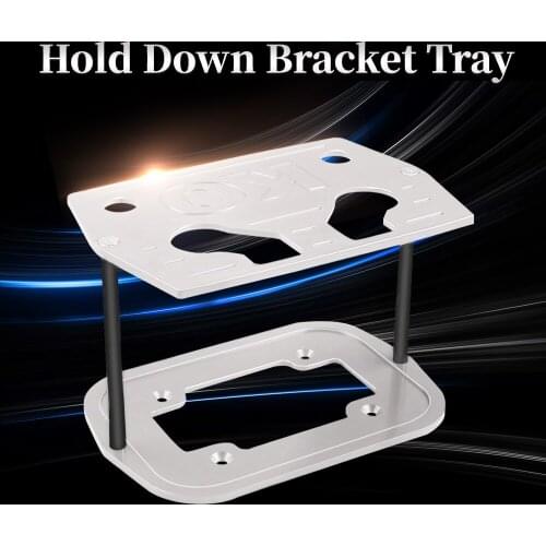 Ball Milled Billet Aluminum Hold Down Bracket Tray For Battery 34&78 Sliver