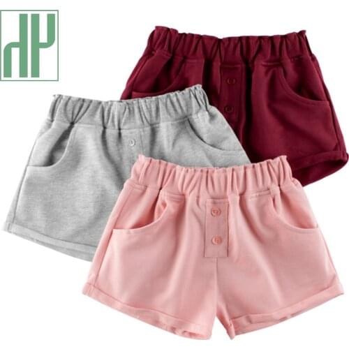 HH Girls Shorts Summer Baby Girl Short Pants Kids Clothes Cotton Comfort Shorts Sweatpants Children Cropped Trousers For Teens