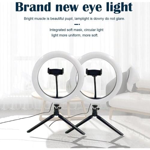 Photography LED Selfie Ring Light Photographic Selfie Ring Lighting For Smartphone Youtube Makeup Video Studio Ring Light