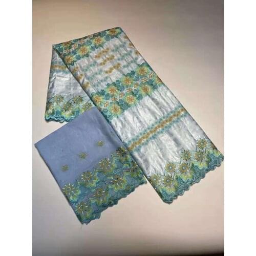 Top Embroidery African Bazin Riche Fabric Flowers With Stone French Brode No.1 Nigerian Basin Cotton Brocade Dress Sewing Tissus