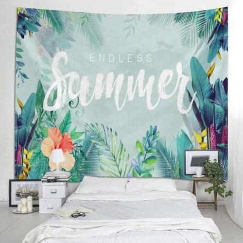 Creative 3D Printing Nordic Green Leaves Tapestry Wall Hanging Bed Spread Beach Towel Table Cloth Yoga Mat 250*180CM Large Size