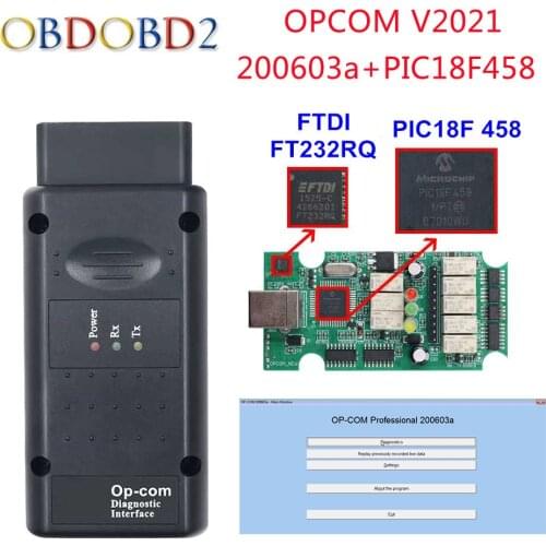 V5 OPCOM 2021 200603a For Opel OP COM 1.95 PIC18F458 FTDI FT232RQ Chip Car Diagnostic Scanner OP-COM V2021