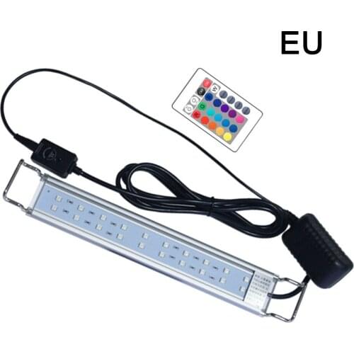 LED Light Aquarium Extendable Color Changing Light Remote Control Fish Tank Lamp Super-thin RGB LED lighting Water Grass Lamp