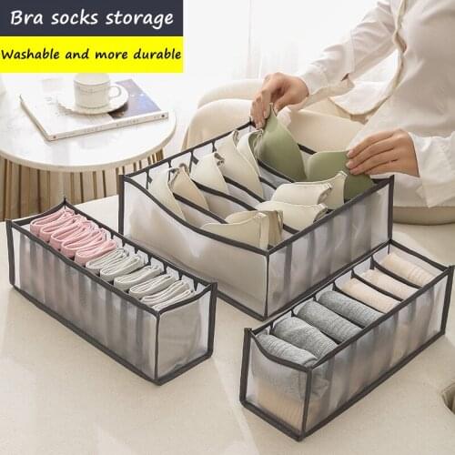 Underwear Storage Box Household Split Drawer Fabric Multifunctional Net Red Three In One Underwear Socks Bra Artifact Organizer