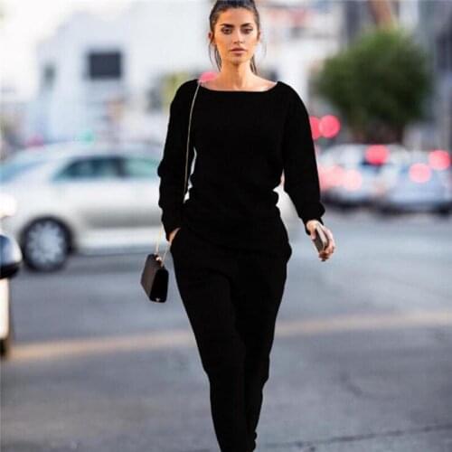 Women Fitness Two Pieces Set Black Long Sleeve Crop Top High Waist Legging Outfit Active Tracksuit Running 2021