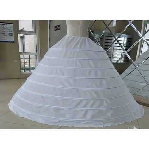 Women Ball Gown Underskirt High Quality 8 Hoops Bride Bridal Petticoats White Wedding Dress Crinoline Performance Petticoat