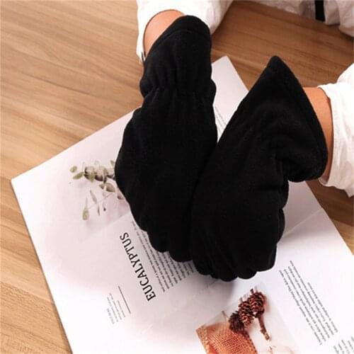 1 Pair New Fleece Gloves Suede Polar Winter Warm Gloves Outdoor Washable Mittens Solid Color Gloves Full Finger