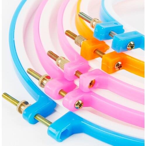 1pc Adjustable Plastic Embroidery Cross Stitch Hoop Ring Cross Sewing Tool Pick Size 7.7-26cm Frame Home Tools
