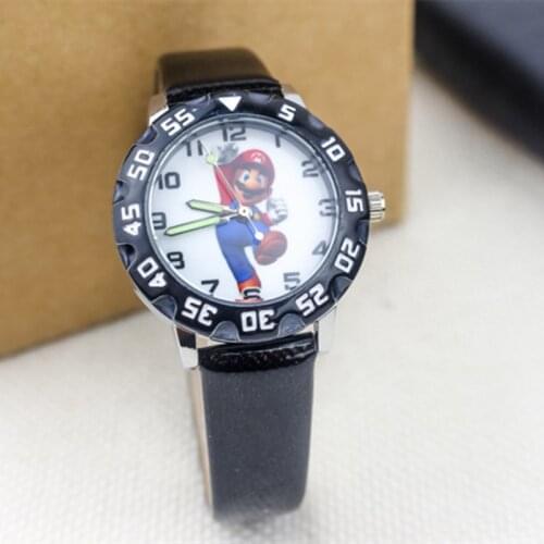 1pcs 19cm Super kids mario Silicone Watch For Brothers Birthday Gifts Cartoon Anime