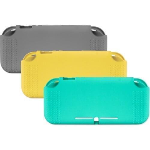 100 pcs Soft Silicon Protective case Half pack Pure colour Back Cover Shell For Switch Lite Console