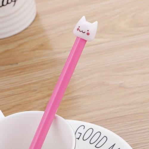 30 PCs Creative Cartoon Cat Gel Pens Set Cute Student Stationery Black Netural Pen School Office Signature Pen Gifts Wholesale