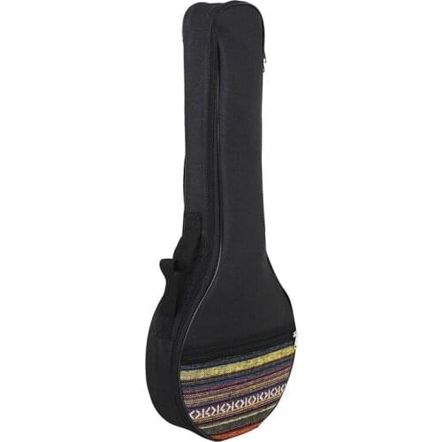4-Strings Banjo Bag Concert Ethnic Style Add Cotton Banjo Ukulele Bag Backpack