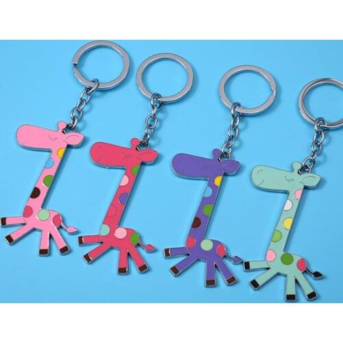 Car Giraffe Keychain Creative Key Ring Cute Key Chain