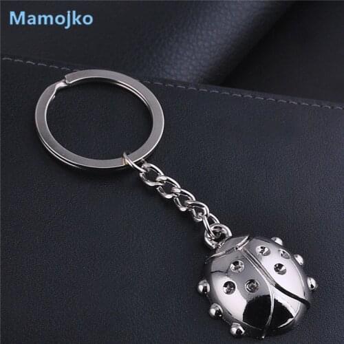Mamojko Cute Insect Pendant Key Chain Fashion Alloy Car Key Ring New Design Handbag Key Holder For Women Men Gifts
