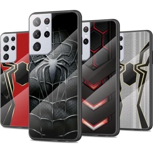 Iron Spider Man Infinity War Tempered Glass Cover For Samsung Galaxy S21 Plus Ultra M21 M31 M51 A52 A72 Phone Case Coque
