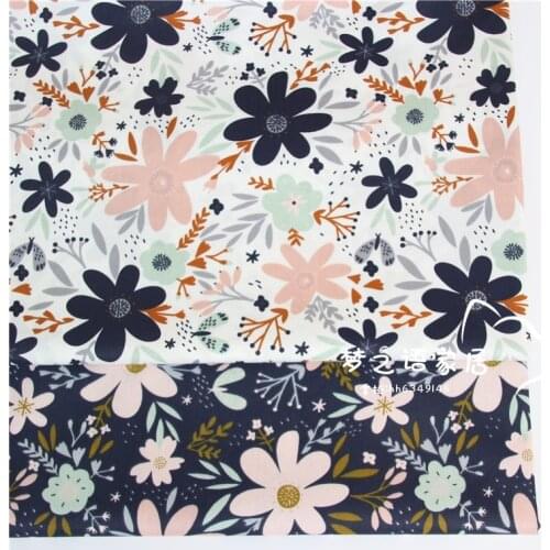 Floral 100% Cotton Fabric DIY Handmade Sewing Craft Textile Pillow Cloth Baby Dress Material Patchwork Quilting Tissus Tecido