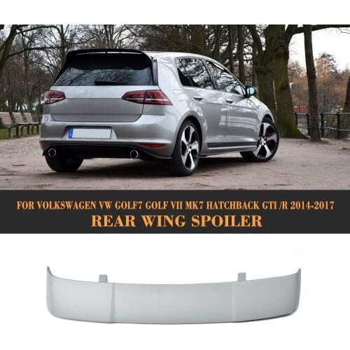 FRP Rear Roof Wing Spoiler for Volkswagen VW Golf 7 MK7 VII GTI R Hatchback 2014-2017 Car Styling Unpainted Grey Primer