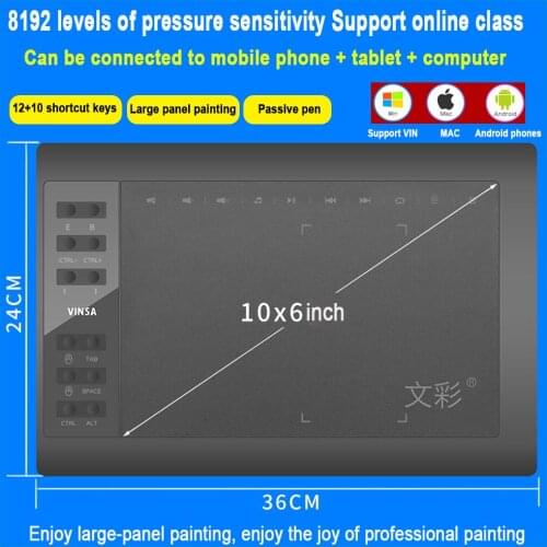 Graphics Tablet Hand-painted tablet Digital Tablet Mobile Phone Computer Electronic Drawing Board Passive Pen Free Charge
