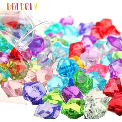 Faux Diamond Jewels Treasure Chest Pirate Acrylic Crystal Gems Filler Toy Props Party Confetti Christmas Wedding DIY Decor Gift