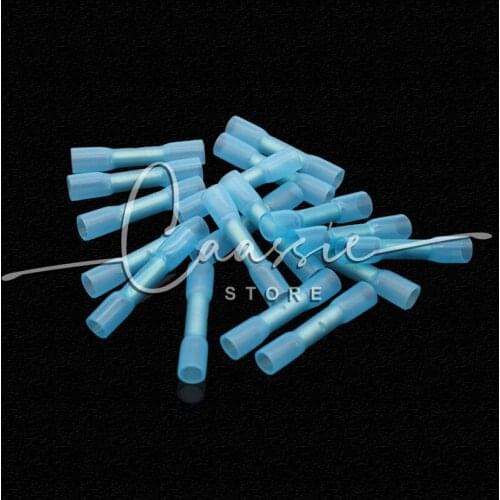 50/20PCS Insulated Waterproof Heat Shrink Terminals Butt Electrical Wire Crimp Terminals Connector 16-14 AWG 1.5-2.5mm2