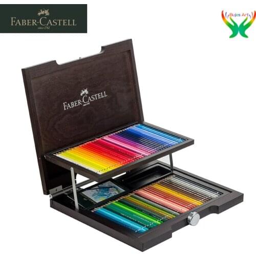 Original 72/120 water-soluble color pencil Germany Faber-Castell hand-painted professional drawing color pencil wood/iron box