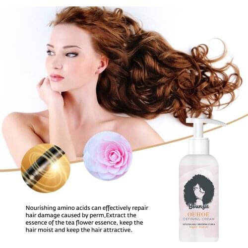 Bounzie Defining Cream Elastin Curly Hair Moisturizing Styling Repair Curling Essence Hair Care Elastin