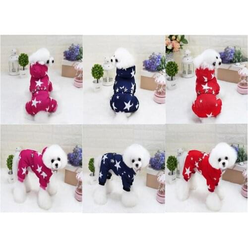 Lovoyager Dog Jumpsuits Small Large Dog Overalls Four Legs Pet Jumpsuit Clothing for Yorkies in Color Blue Red Pink Dog Overall