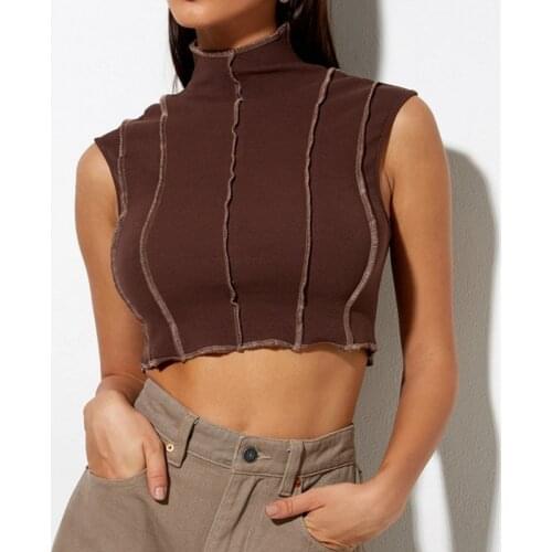 New Tank Top Women Sleeveless Striped Casual Vest Shirts Vintage Party Club Sexy Crop Tops Female Streetwear 2021 Summer