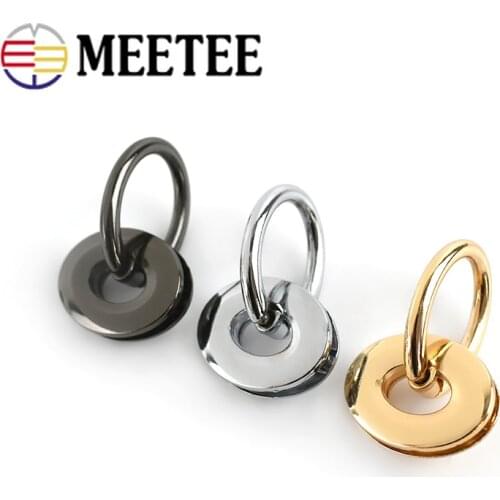 5/10pcs Meetee Metal O&D Rings Eyelet Buckes Bag Side Clip Clasp Handle Buckle DIY Luggage Handbag Leather Hardware Accessories
