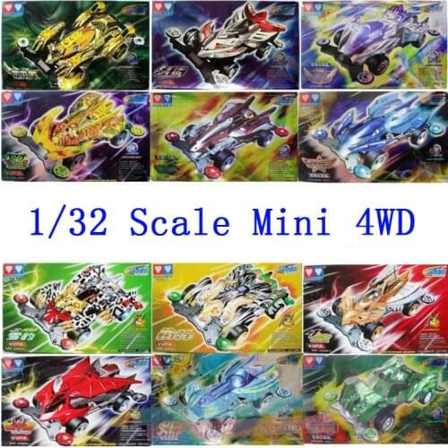 1Box 1/32 Scale AULDEY 4WD Car Model Wild Team Heaven Hawk/Red Ranger/SWORD SHARK/Horned Rhinoceros/Thunder Tiger/SNOW JAGUAR