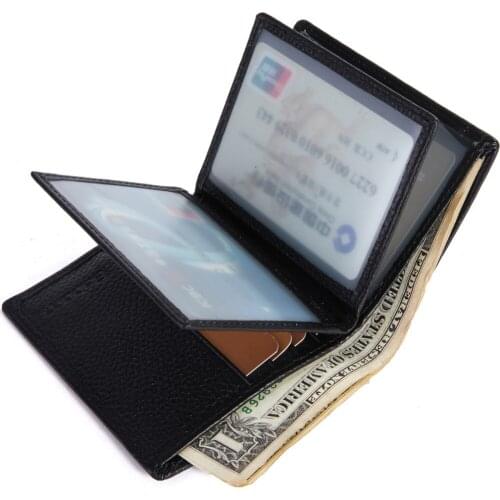 2019 Man Wallet Genuine Leather Men Wallets Short Man Purse Card Holder Wallet Men Fashion Coin Purse Billfold Drivers License