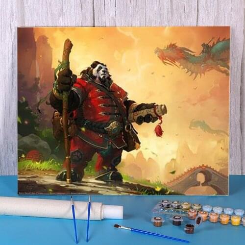 World Of Warcraft DIY Paint By Numbers Kit Acrylic Paints 40*50 Painting On Canvas Decorative Paintings For Handicraft