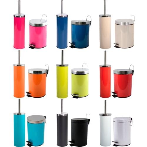 Bathroom decoration Set: 3 liter paper bin and matching stainless steel color pick 25 (diameter) x 17 (height)