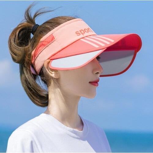 Newest Empty Sun Hat with Wide Brim Letter Embroidery Adjustable Windproof Rope Outdoor Protection Hiking Caps
