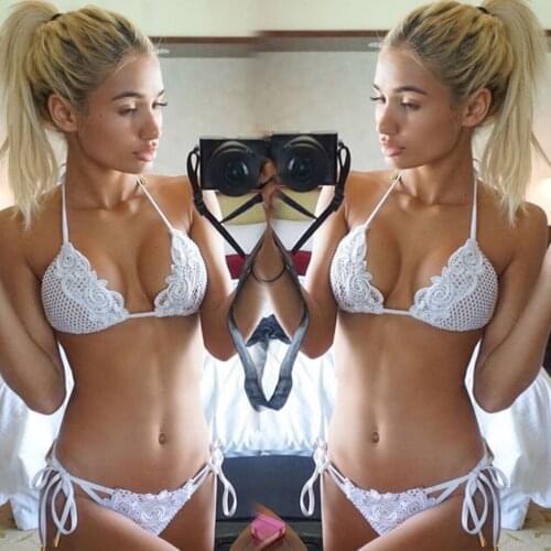 New Fashion Women Lace Swimsuit Cute Bikini Set Bathing Suit Floral Sexy Bralette Beach Bikini Bra Swimsuit